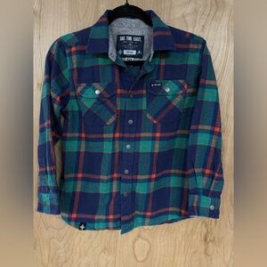 SKI The East Born From Ice Youth Savage Flannel - Bluebird Day